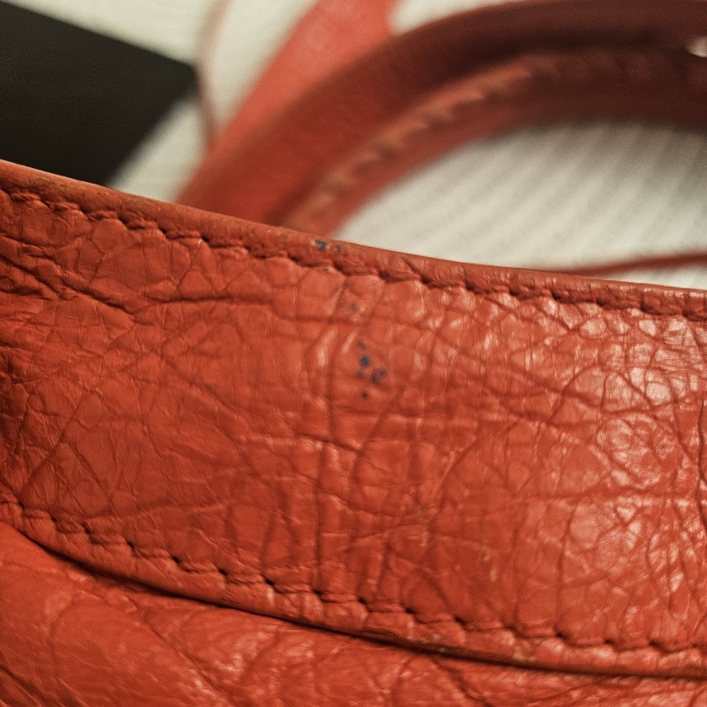 Balenciaga Small City Moto Crossbody Bag 🍊 Rare Orange Red - Picture 13 of 17
